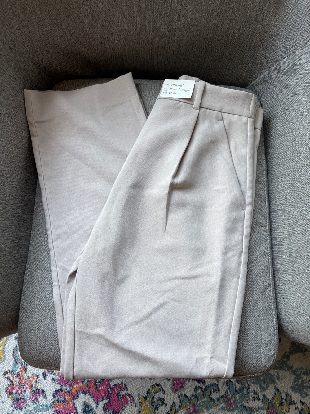 NWT Abercrombie & Fitch Trousers - ultra high rise, relaxed straight leg